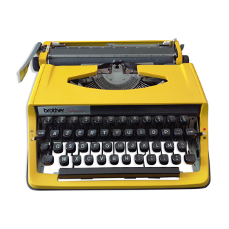 Machine a ecrire Brother deluxe 800 jaune vintage