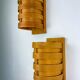Pair of Hans Agne Jakobsson pine wall lights for Markaryd, Sweden, 1970s