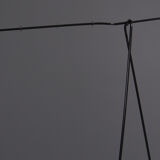 Floor lamp made from black painted metal with balancing arm