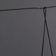 Floor lamp made from black painted metal with balancing arm