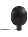 Black, oxidized aluminum table lamp, contemporary work.