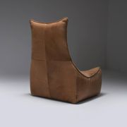 Stunning lounge chair The Rock in brown leather by Gerard Van Den Berg - Montis