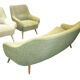 Set couch ARC EGG and a 50/60s Chair vintage