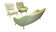 Set Canapé ARC EGG et un fauteuil années 50/60 vintage