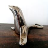 Silver metal seal bottle opener