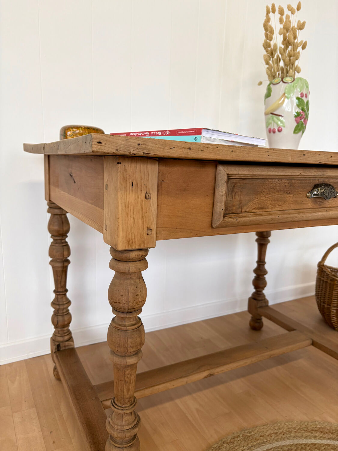 Renovated oak desk table