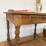 Renovated oak desk table