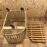 Vintage metal industrial trolley