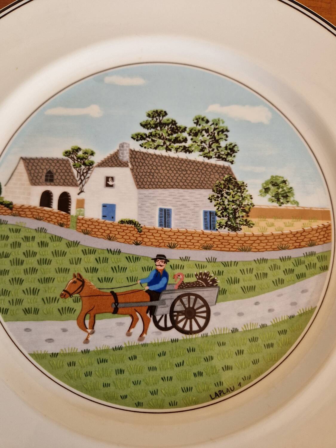 VILLEROY & BOCH Laplau dish, Naïf design - diameter 27 cm.