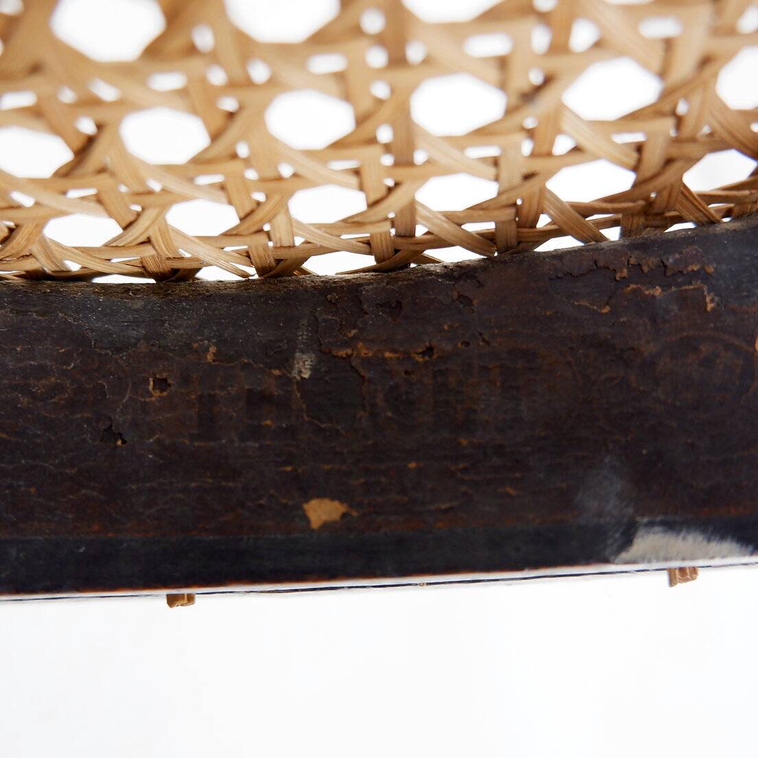 Thonet black bentwood stool - 20th