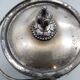 Biscuit, ice cube or candy pot, made of crystal and metal.