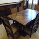 Table à manger et 6 chaises bois massif années 1950