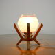 Mid-century design bedside table lamp Dřevo Humpolec, 1970's.