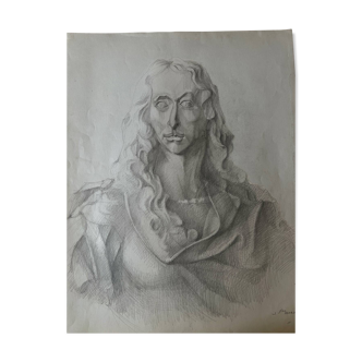 Fine art pencil portrait