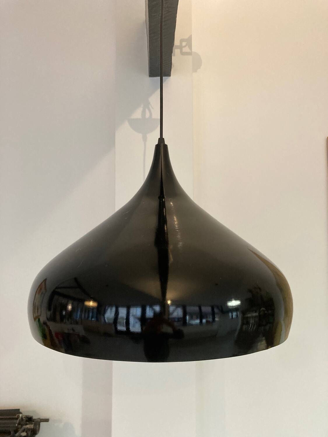 Black metal suspension diam 41cm