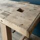 Old workbench with inclined legs