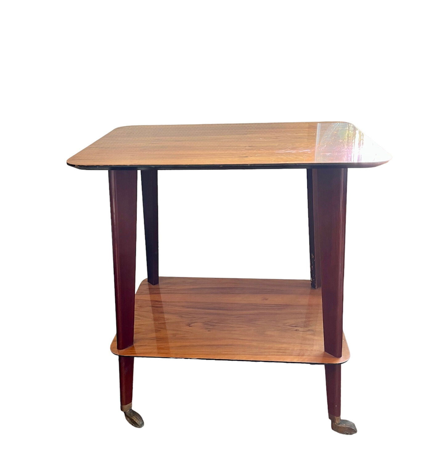 Vintage compass foot serving table 1950