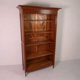 Antique oak open bookcase