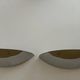 Pair of vintage wall lamp half moon, chrome, France 1970