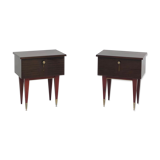 Duo of vintage bedside tables