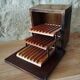 Vintage cigarette holder – Solid wood – 1950s–70s – Modernist style