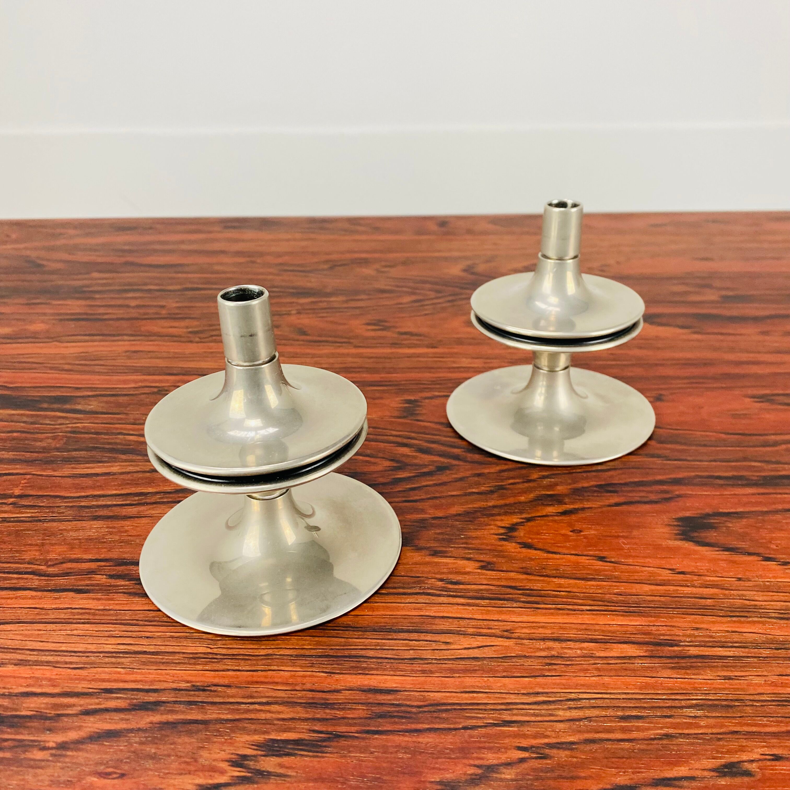 Paire de bougeoirs Fritz Nagel vintage