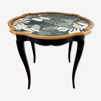 Classic style coffee table restyled black and jungle