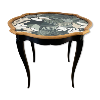 Classic style coffee table restyled black and jungle