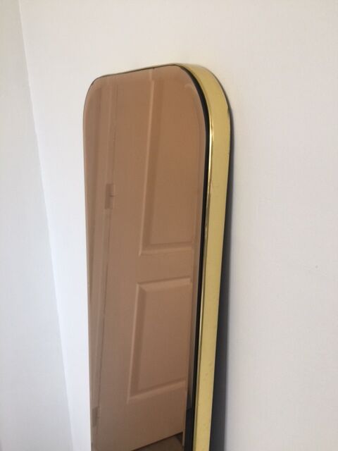 Amber mirror gold strapping  37x136cm
