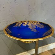 Plat Rosenthal Chippendale – Bleu cobalt et or (années 1930)