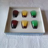Vintage 1960s crystal liqueur glasses from the Arques crystal factory.