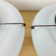 Pair of opaline wall lamps Regent half spheres 29 cm