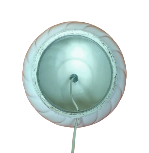 Spiral lamp foot - White glazed ceramic 70's