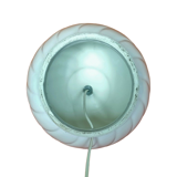 Spiral lamp foot - White glazed ceramic 70's