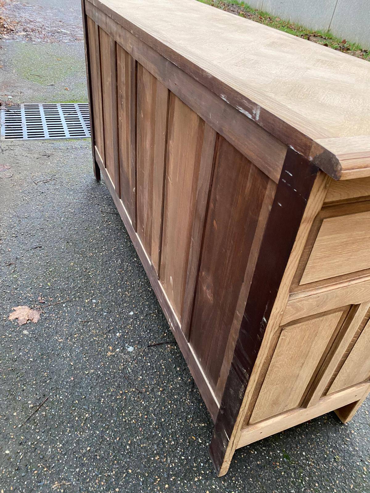 Brutalist art deco diamond point sideboard 198cm