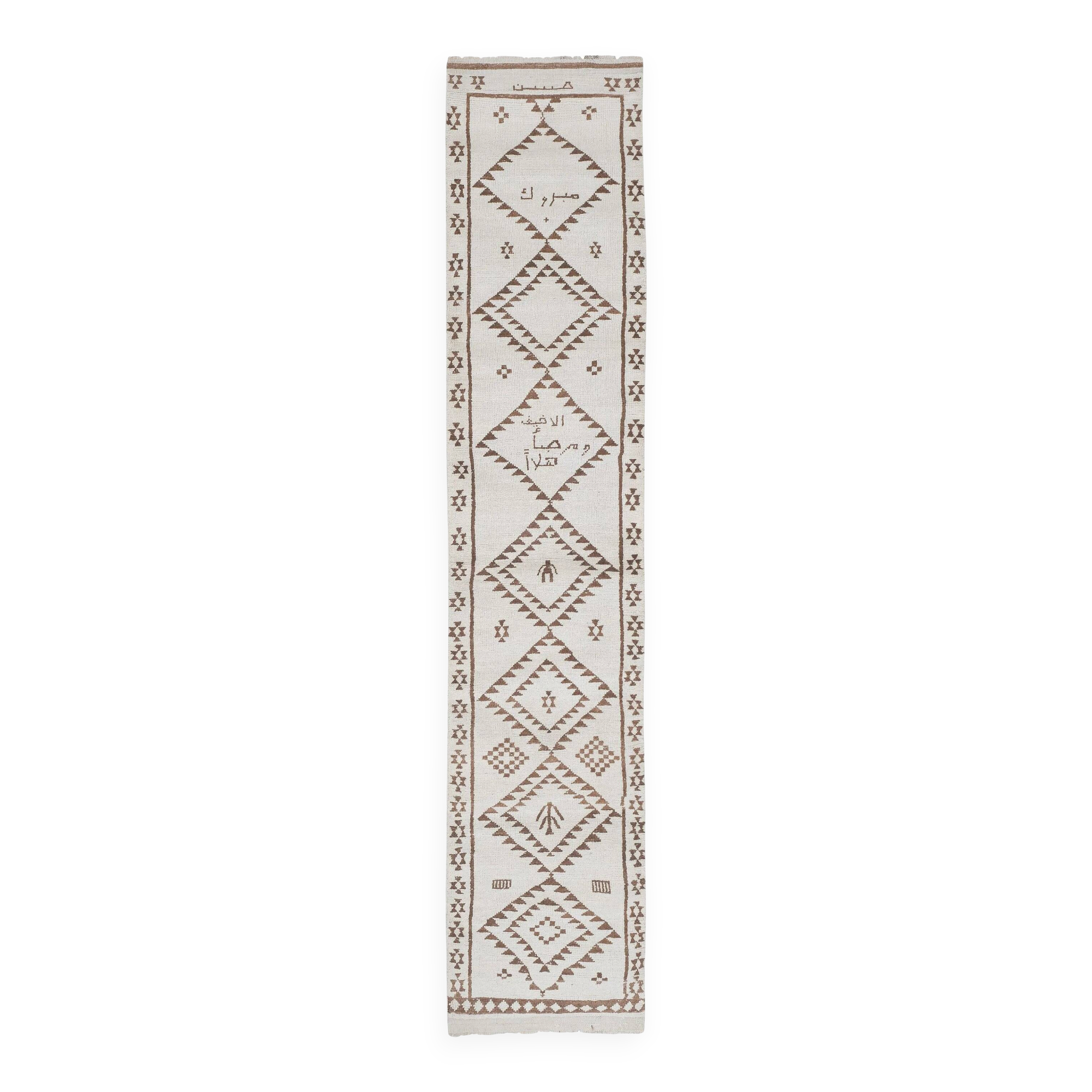 Vintage Turkish hallway rug 91x462 cm