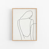 Female figure giclee art print, 50x70cm