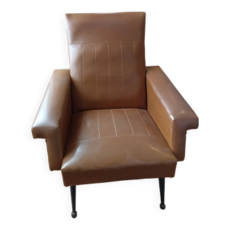 Fauteuil vintage camel