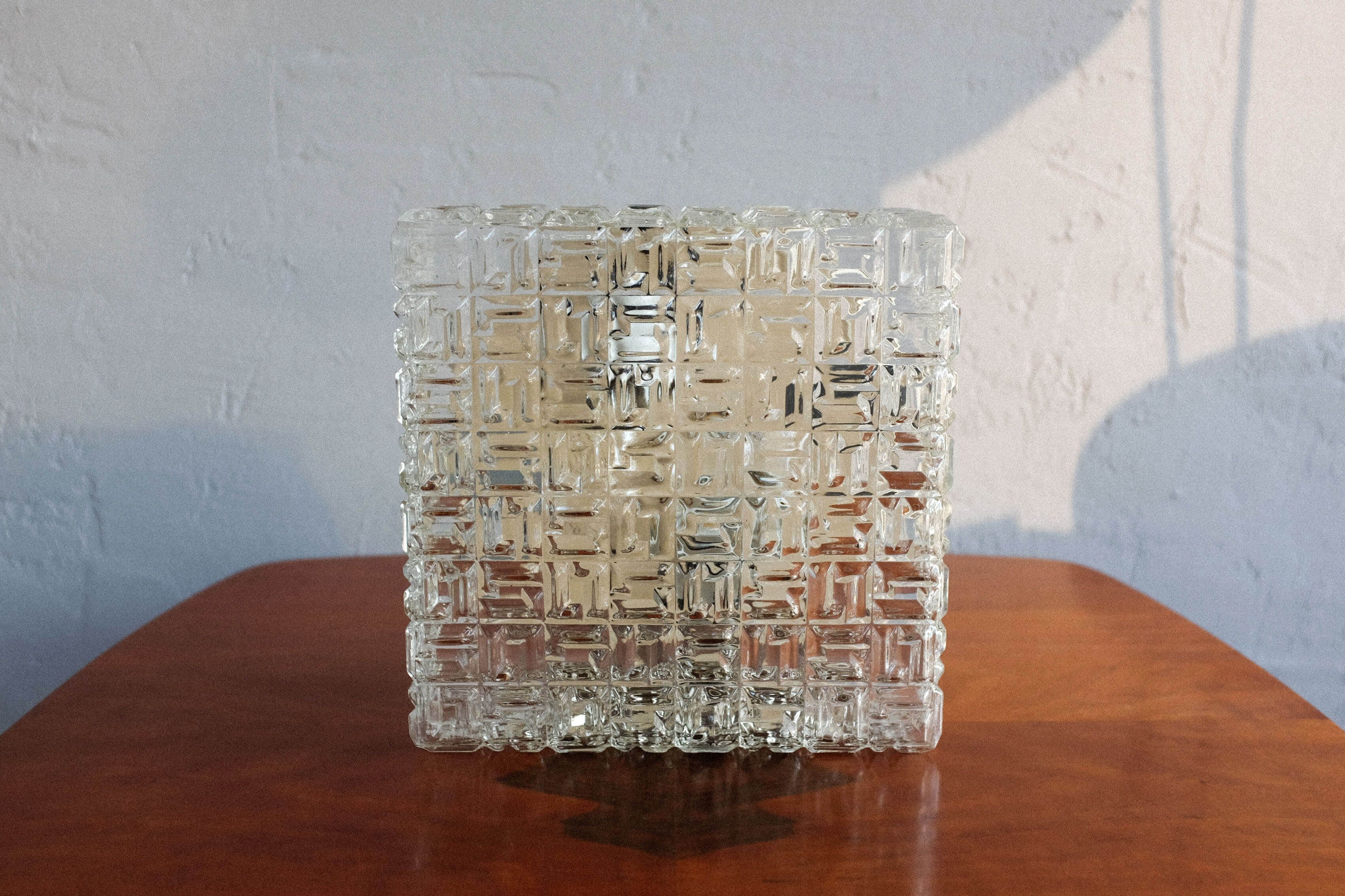 Czechoslovakian glass wall lamps by osvětlovací sklo, 1980s