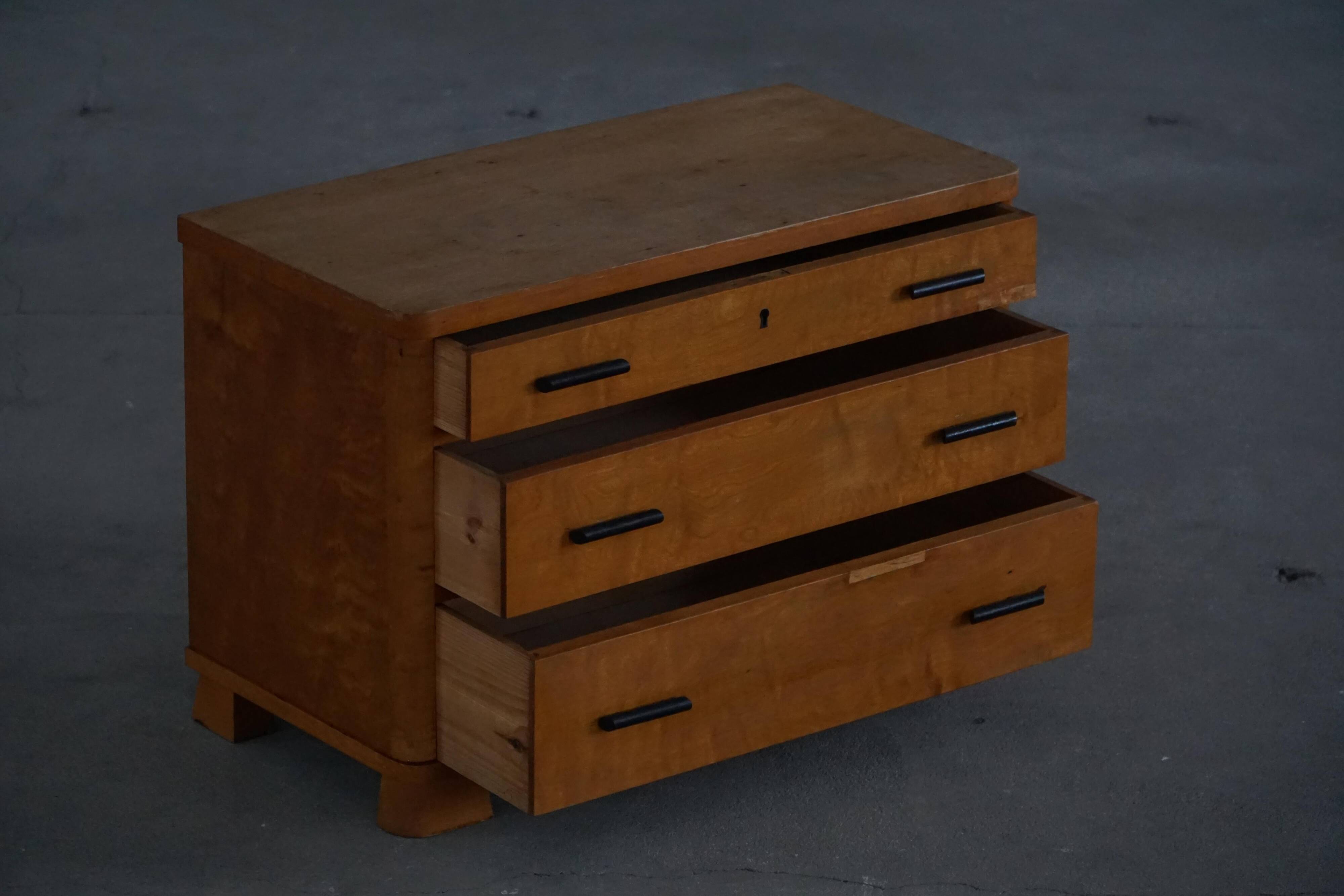 Scandinavian functionalism / Art Deco, Birch chest of drawers, 1930s–40s