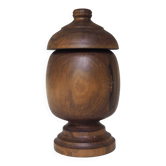 Turned wooden pot
