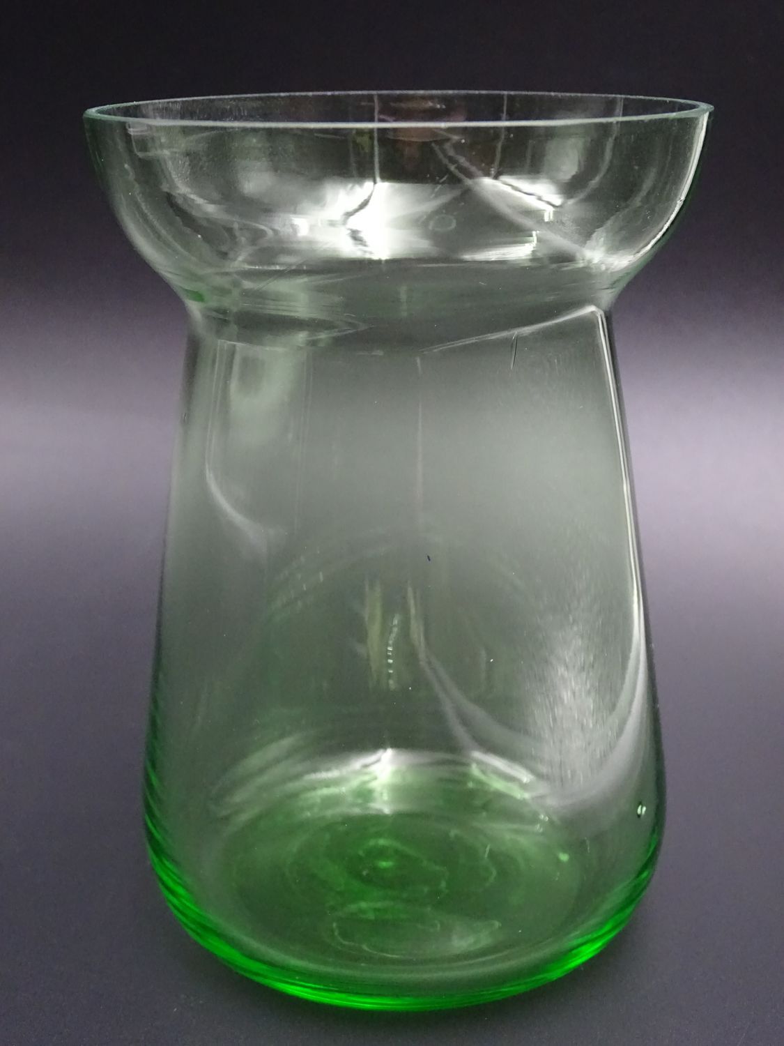 Lot de 3 vases vintage pour bulbes d'amaryllis en verre vert
