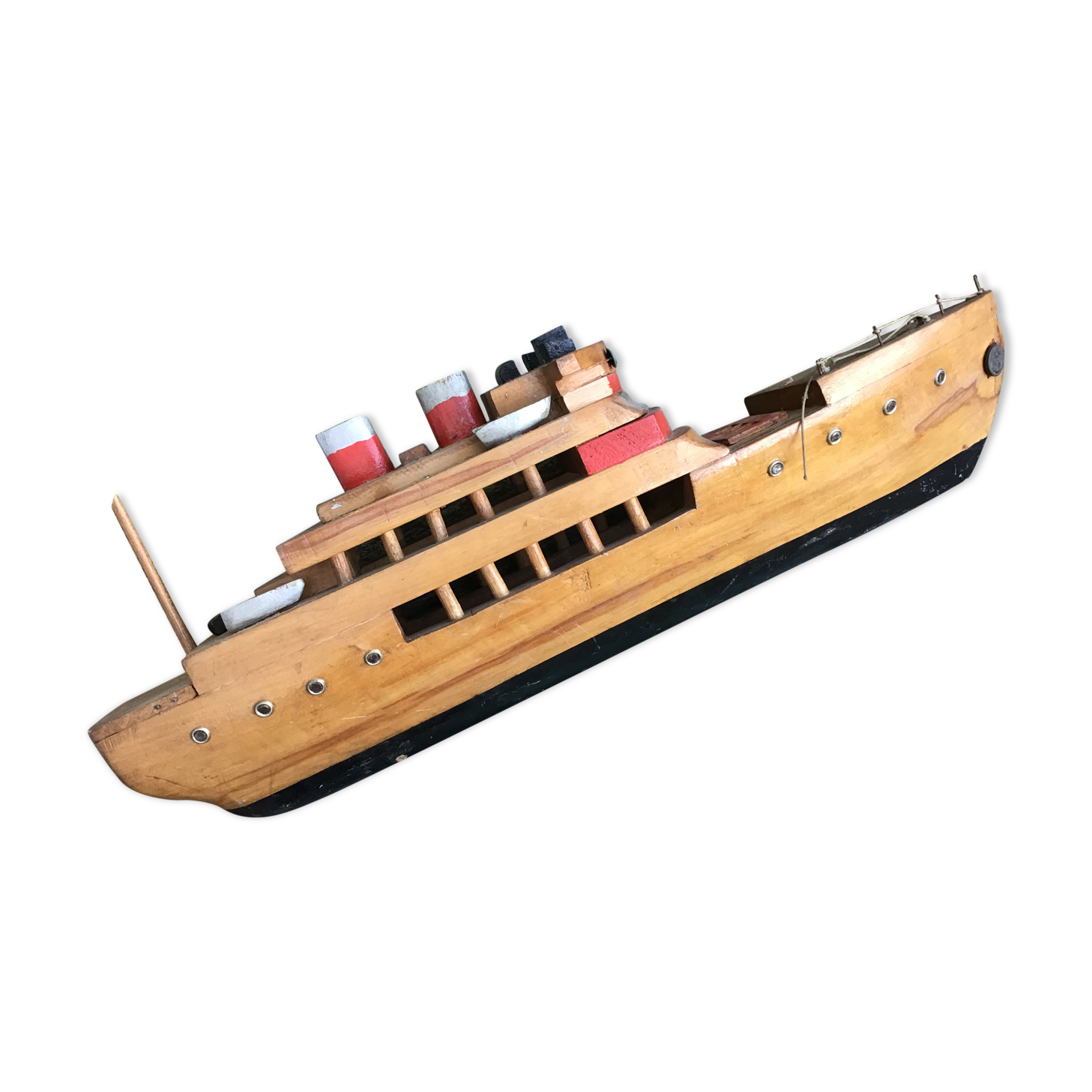 Old solid wooden boat