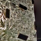 Glass faceted cube chandelier by Jaroslav Bejvl for Kamenicky Senov, year 1968