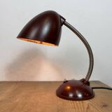 Vintage Brown Bakelite Gooseneck Table Lamp, 1950s
