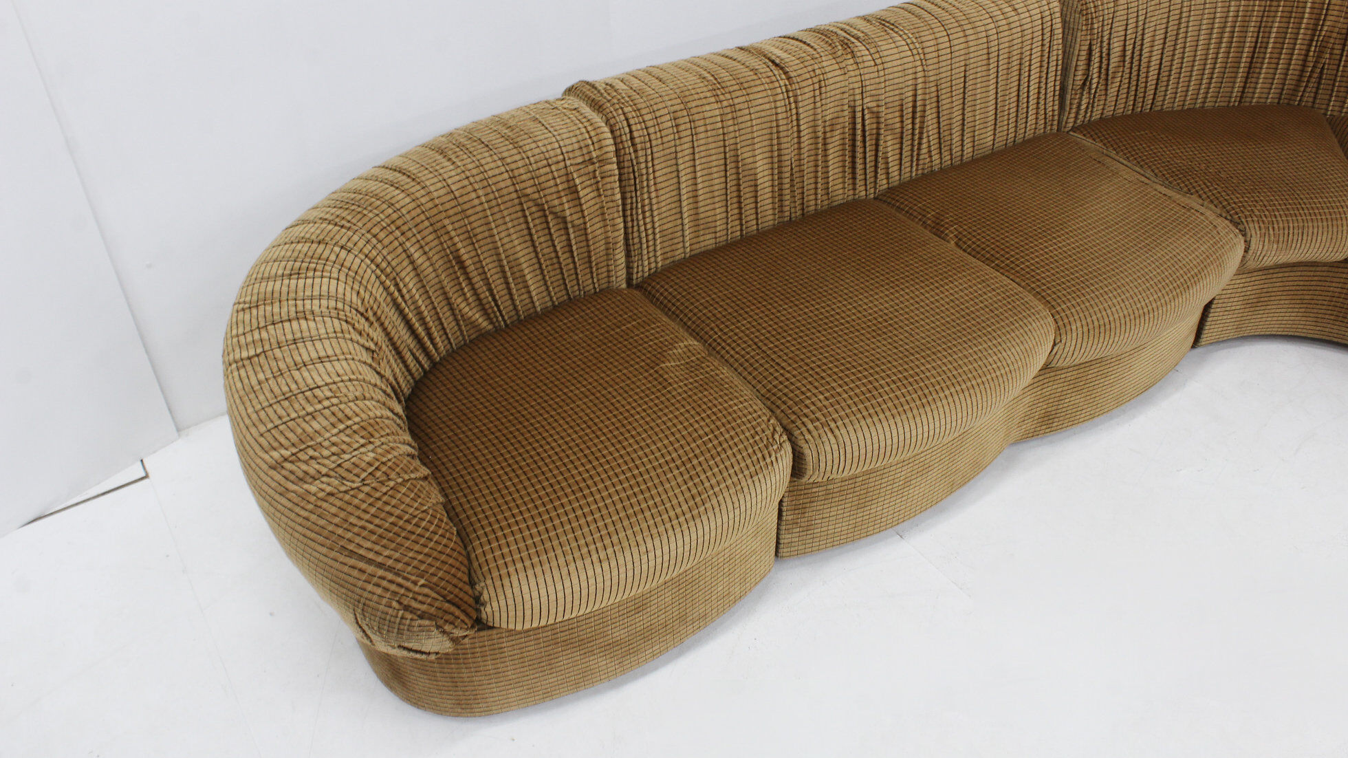 Vintage Italian curved modular sofa 1970s