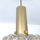 Vintage Pendant Lamp Limburg, Brass & Glass, 70s