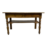 Old wooden farmhouse table