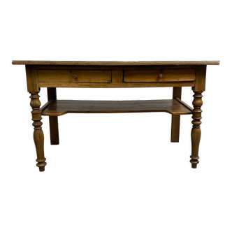 Old wooden farmhouse table
