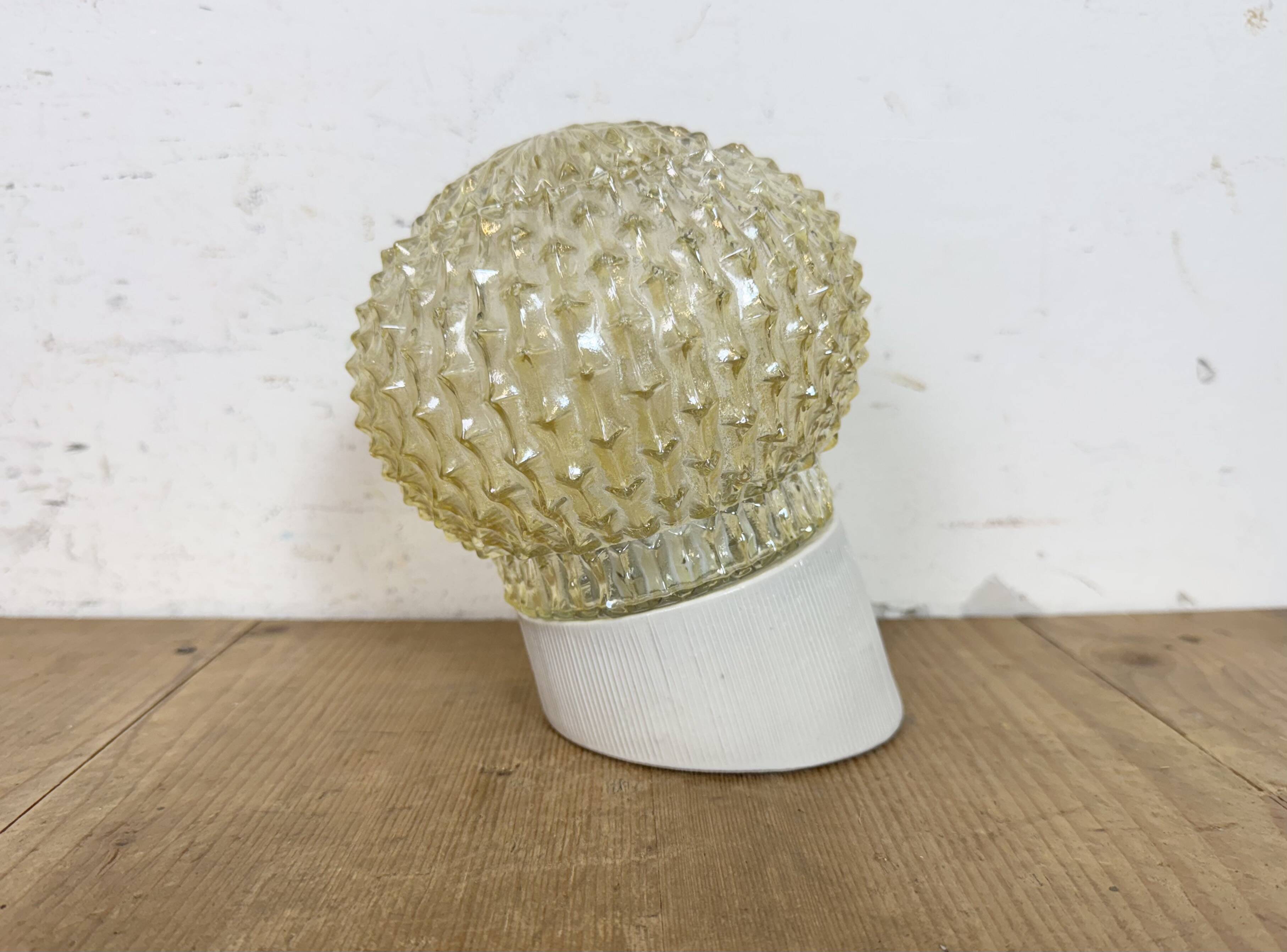 Vintage White Porcelain Wall Light, 1970s